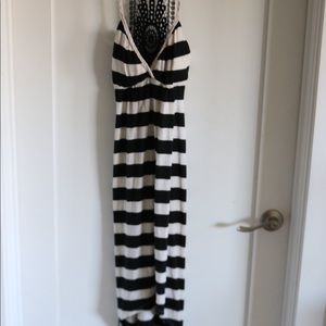 Black and White high and low dress